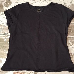 J.jill short sleeve tee black lg large L
